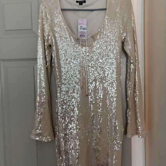 wild fable Dresses & Skirts - NWT women’s beige/champagne sequin dress size Small
